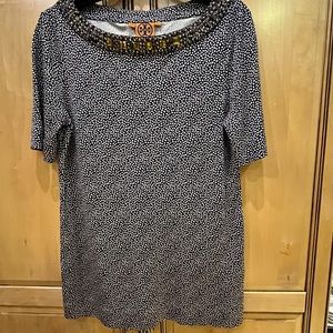 Tory Burch M Embellished Jeweled Top EUC